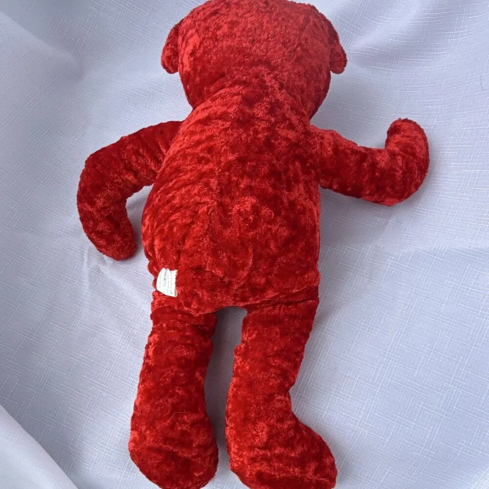 Vintage Circus Circus Vibrant Red Teddy Bear Plush Stuffed Animal 11